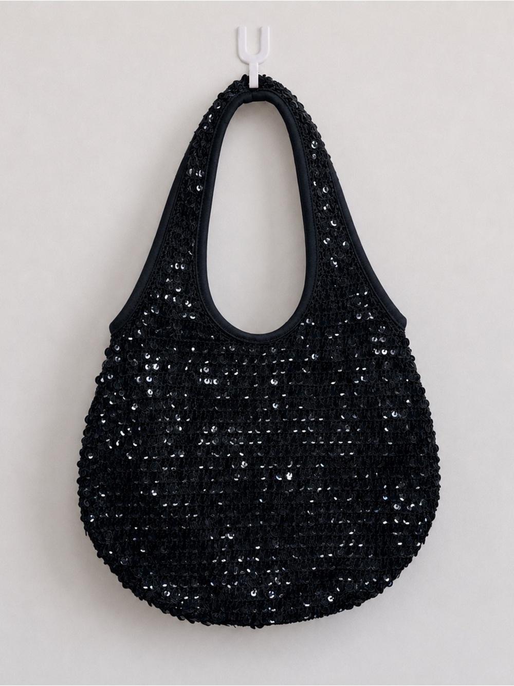 Y2K Sequin and Beaded Shoulder Bag